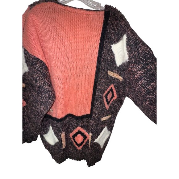 Vintage Sweater Plus Size 2X V-Neck Cozy Cosby Eighties Luxury Funky Hip Hop Y2K - Picture 4 of 8